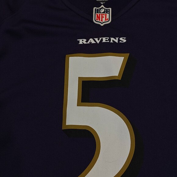 NWT Baltimore Ravens Joe Flacco Purple Nike NFL Vintage Jersey Boys L 14-16 - Picture 3 of 16
